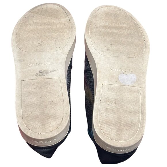 Vince Snake Skin Print Slip On Collapsible Leather Sneaker Mule 8 Garvey Nemesis - Picture 8 of 10